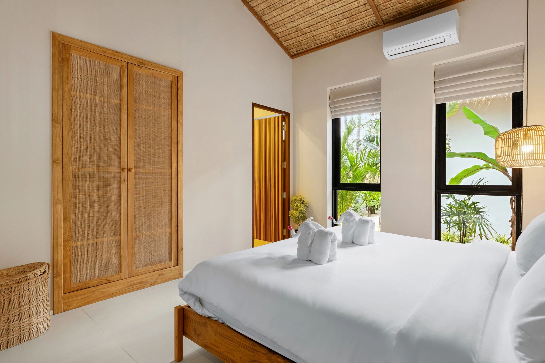 Calm bedroom with neutral tones and soft natural light