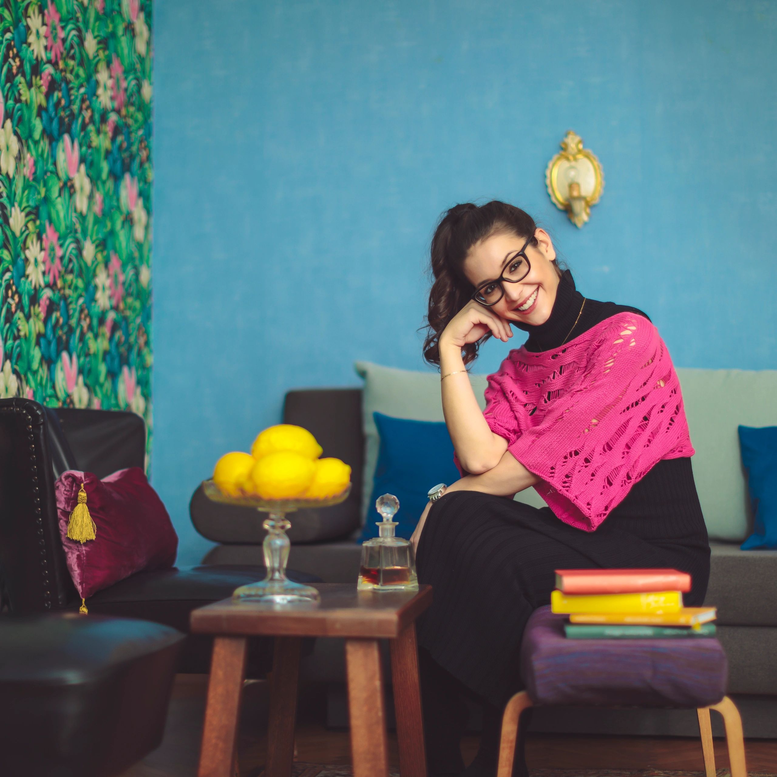 Portrait of a client at home